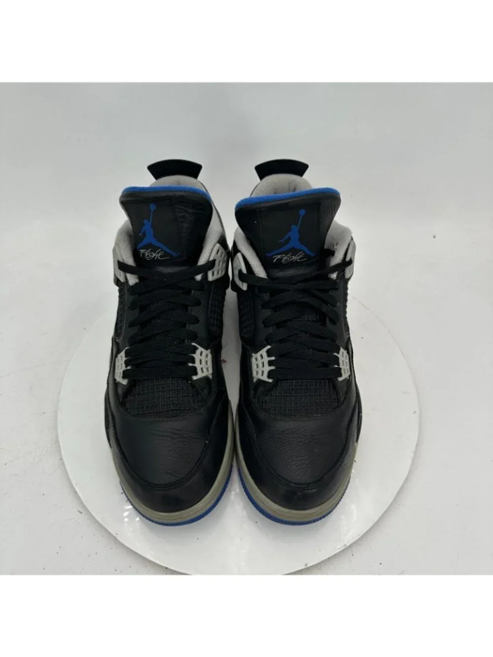 Nike Air Jordan 4 Men Sz 10.5 308497-006 Motorsports Alternate Black Silver Shoe